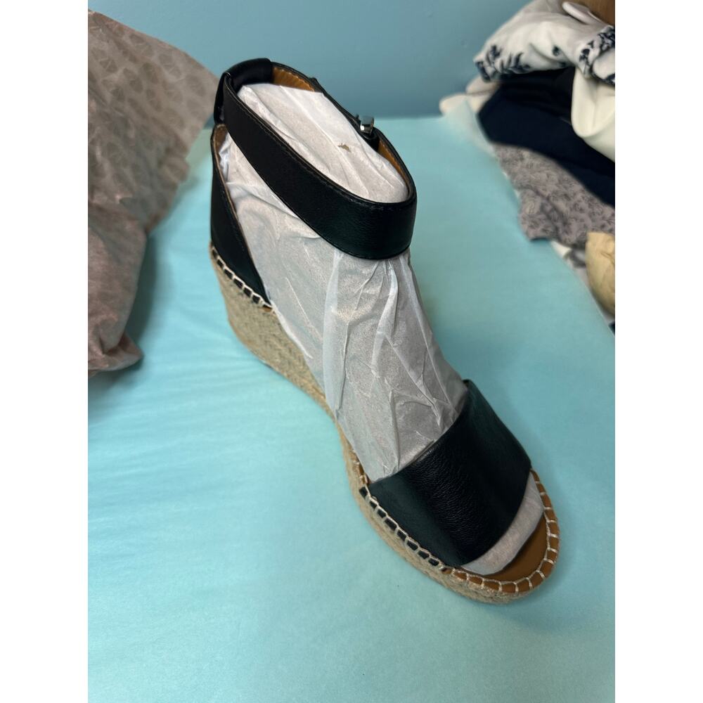 Franco Sarto Women's Clemens Espadrille Wedge Sandals Black Size 8 - Picture 3 of 6